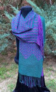 Double Diamonds shawl